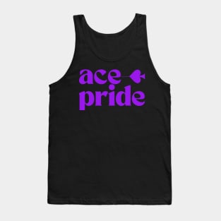 Purple Ace of Spades asexual pride Tank Top